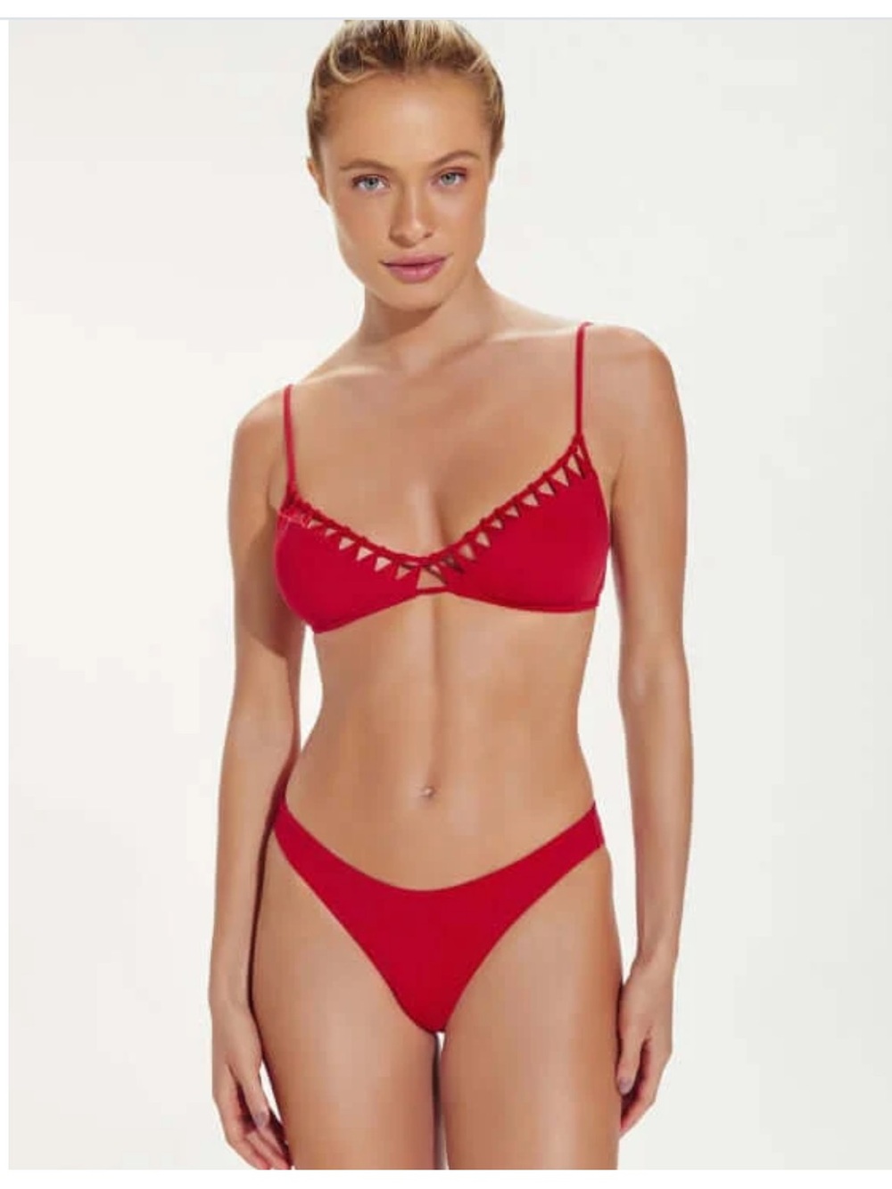 Vix Swimwear Leeza Red Pepper Bikini Set Sz medium